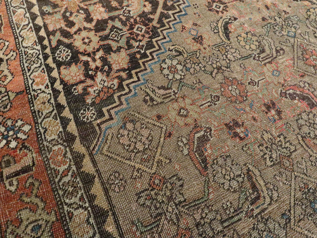 Antique Persian Bidjar Square Accent Rug, No.28231 - Gss