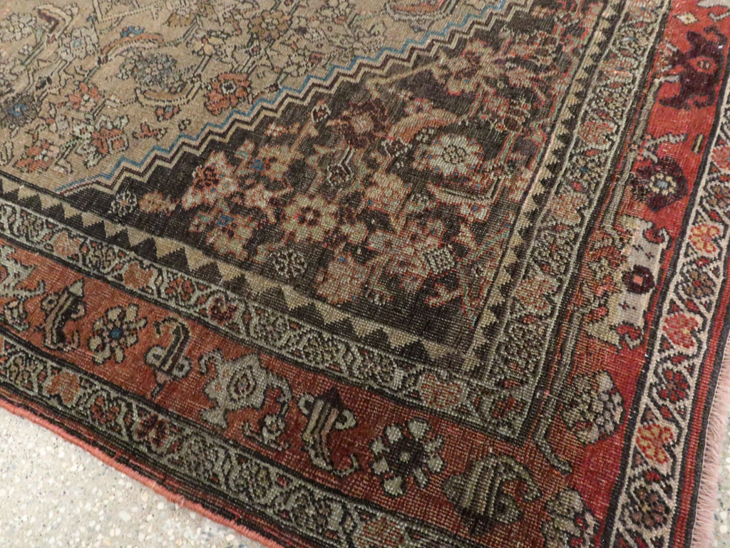 Antique Persian Bidjar Square Accent Rug, No.28231 - Gss