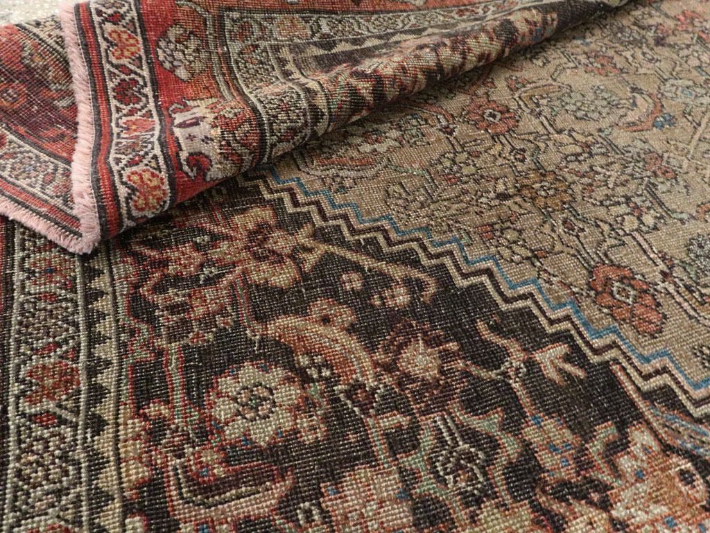 Antique Persian Bidjar Square Accent Rug, No.28231 - Gss