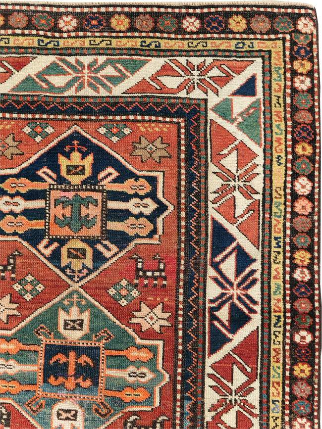 Antique Caucasian Kazak Rug, No.28233 - Gss