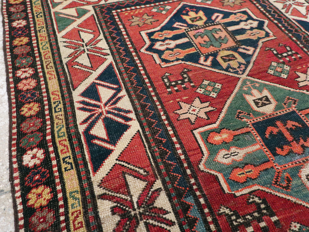 Antique Caucasian Kazak Rug, No.28233 - Gss