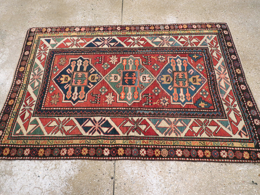 Antique Caucasian Kazak Rug, No.28233 - Gss