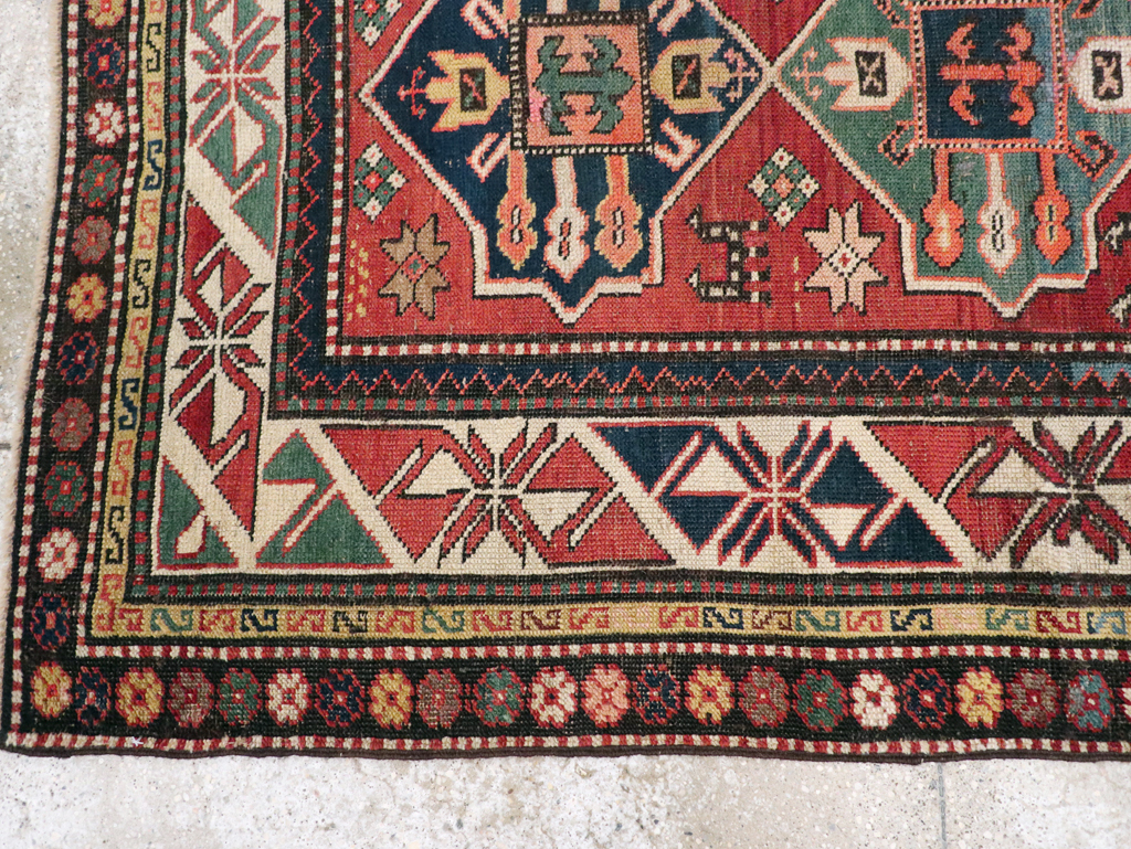 Antique Caucasian Kazak Rug, No.28233 - Gss