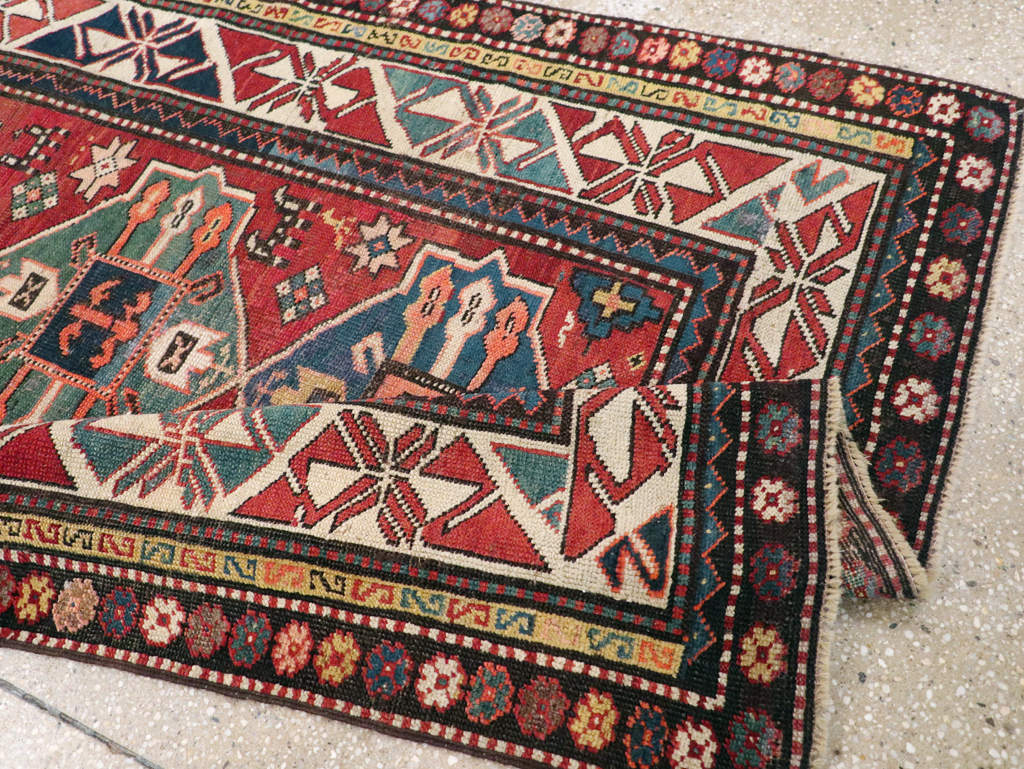 Antique Caucasian Kazak Rug, No.28233 - Gss