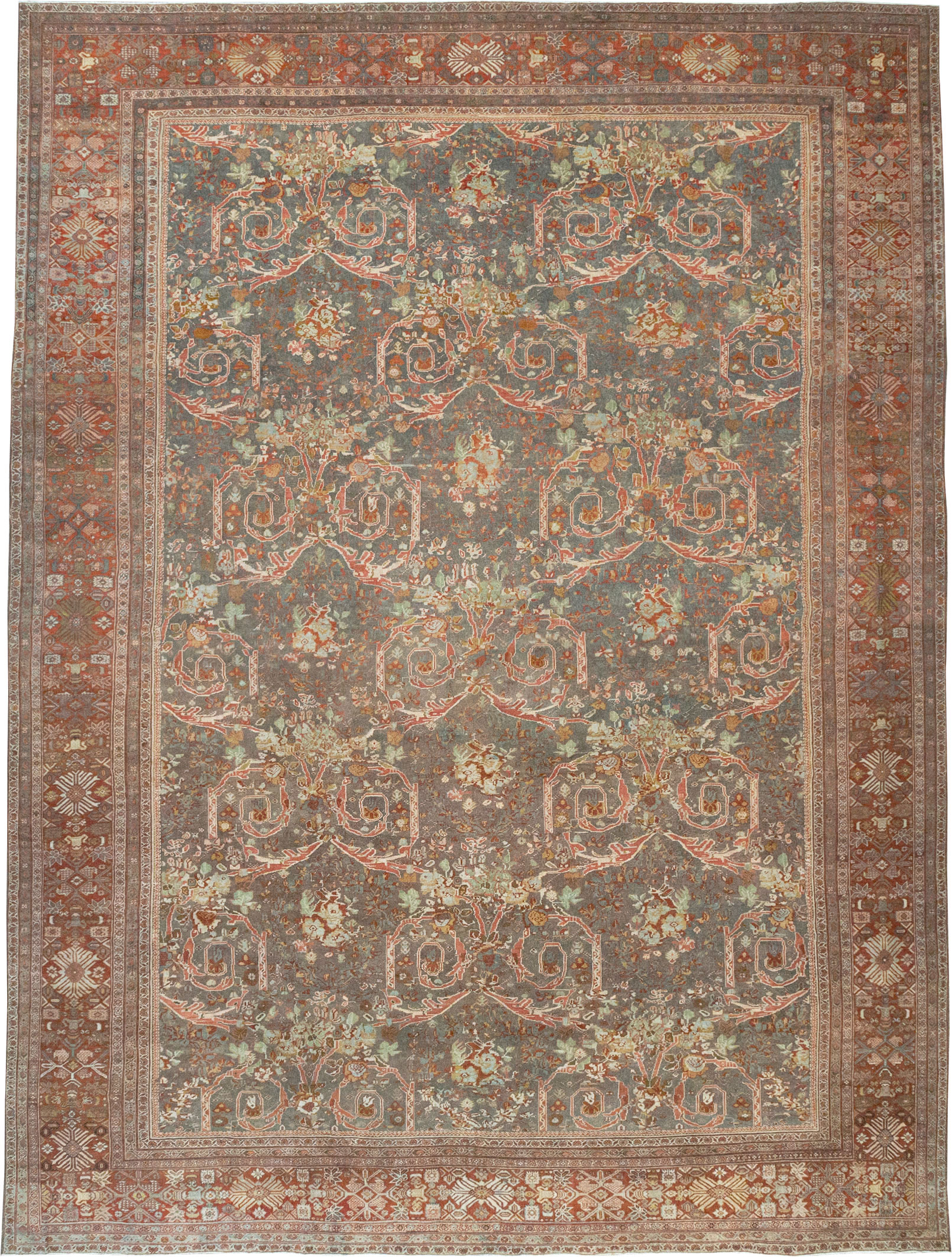 Antique Persian Mahal Oversize Carpet, No.28244 - Gss