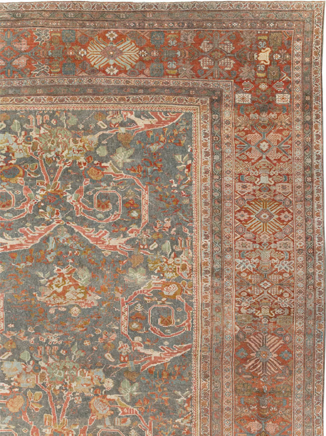 Antique Persian Mahal Oversize Carpet, No.28244 - Gss