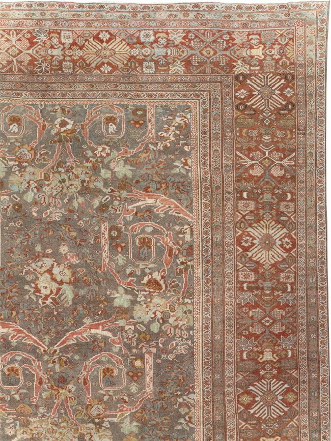 Antique Persian Mahal Oversize Carpet, No.28244 - Gss