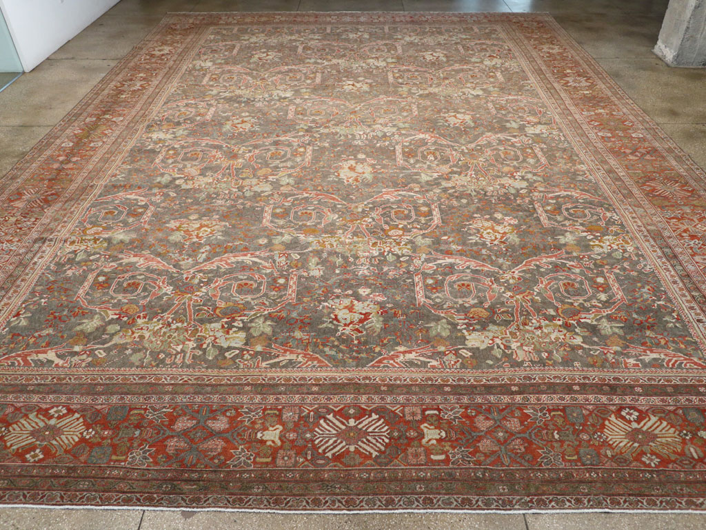 Antique Persian Mahal Oversize Carpet, No.28244 - Gss