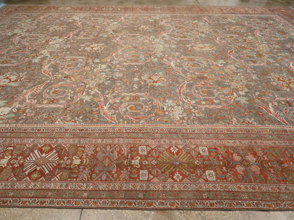 Antique Persian Mahal Oversize Carpet, No.28244 - Gss