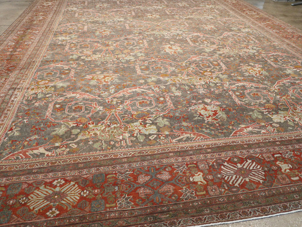 Antique Persian Mahal Oversize Carpet, No.28244 - Gss