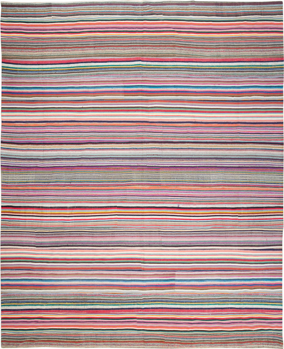 Modern Turkish Flatweave Rug, No.28249 - Gss