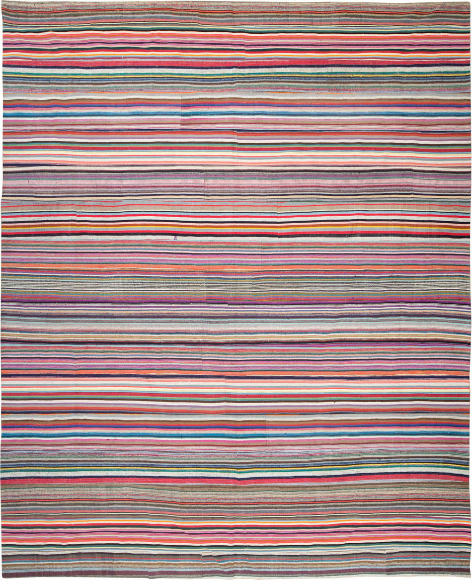Modern Turkish Flatweave Kilim Rug, No.28249 - Gss