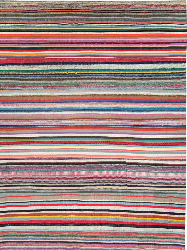 Modern Turkish Flatweave Kilim Rug, No.28249 - Gss
