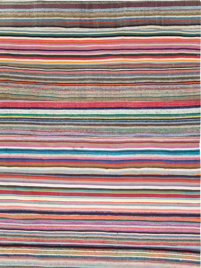 Modern Turkish Flatweave Rug, No.28249 - Gss