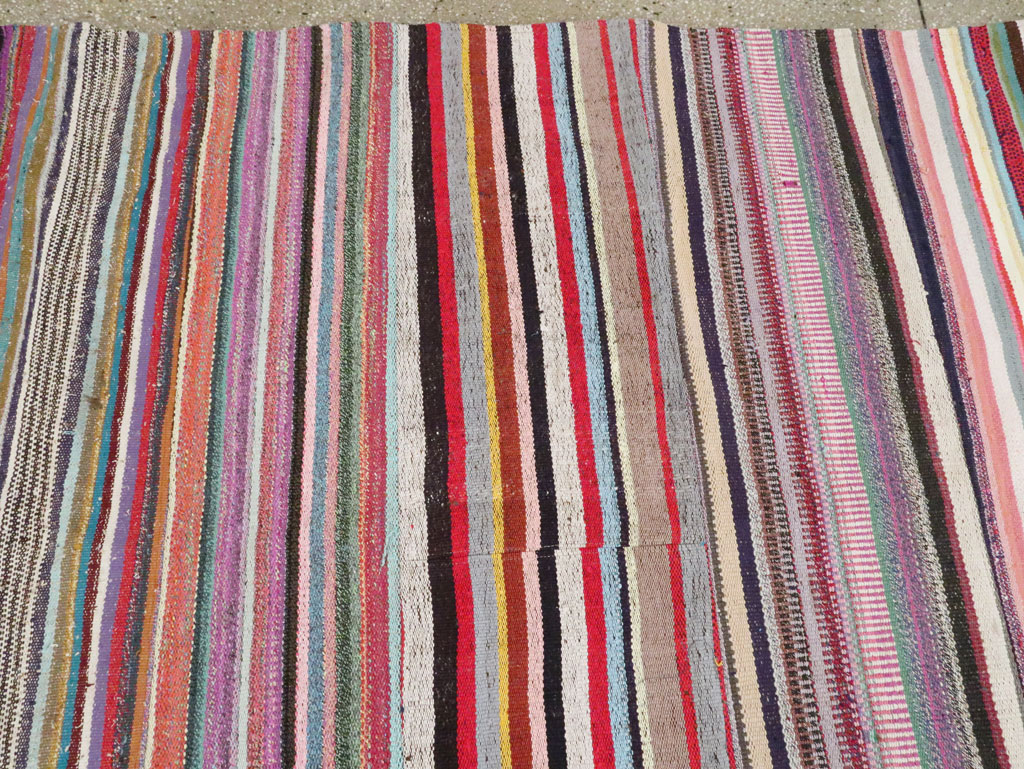 Modern Turkish Flatweave Rug, No.28249 - Gss