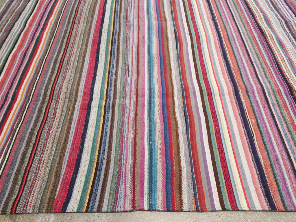 Modern Turkish Flatweave Rug, No.28249 - Gss