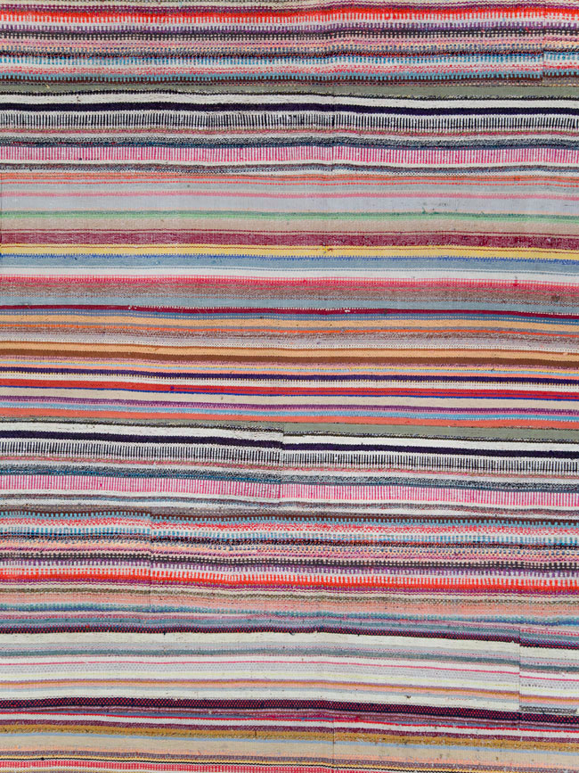 Vintage Turkish Flatweave Large Room Size Carpet, No.28250 - Gss