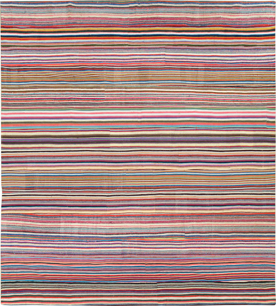 Vintage Turkish Flatweave Kilim , No.28251 - Gss