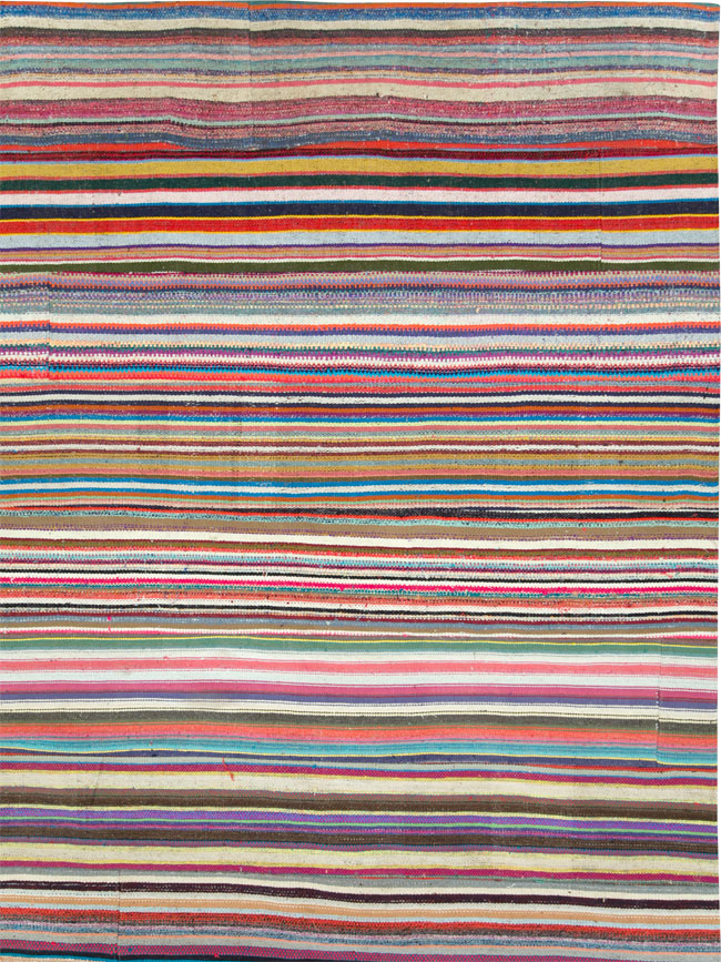 Vintage Turkish Flatweave Kilim , No.28251 - Gss