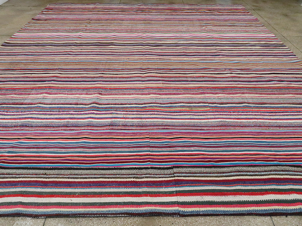 Vintage Turkish Flatweave Kilim , No.28251 - Gss