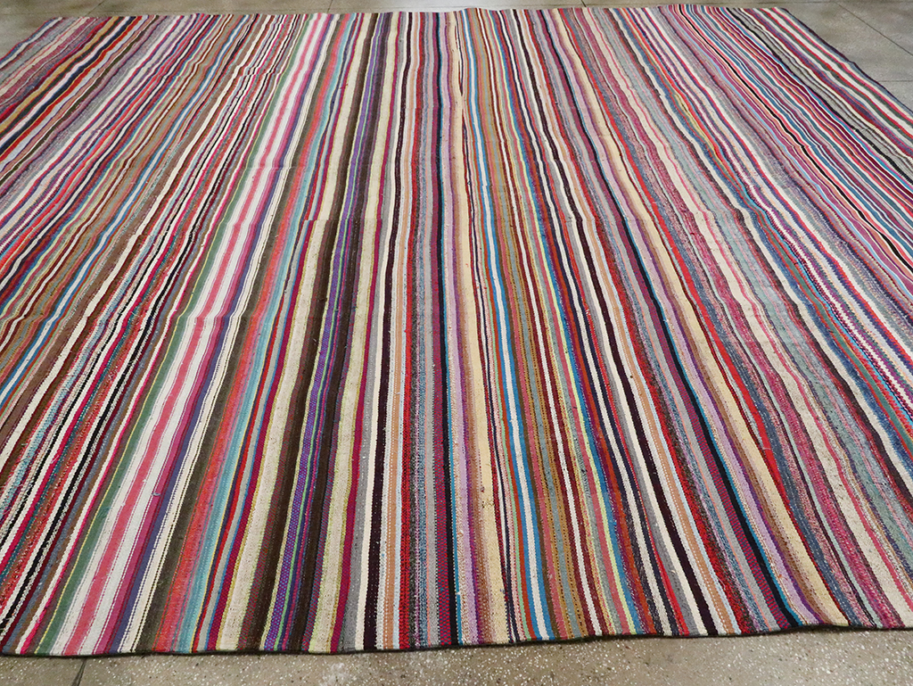 Vintage Turkish Flatweave Kilim , No.28251 - Gss