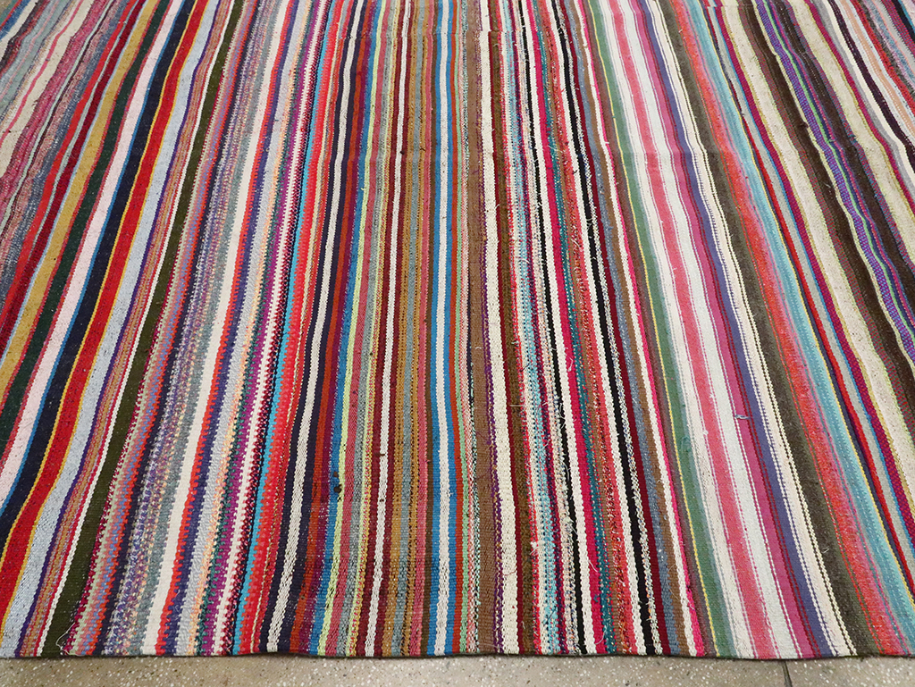 Vintage Turkish Flatweave Kilim , No.28251 - Gss