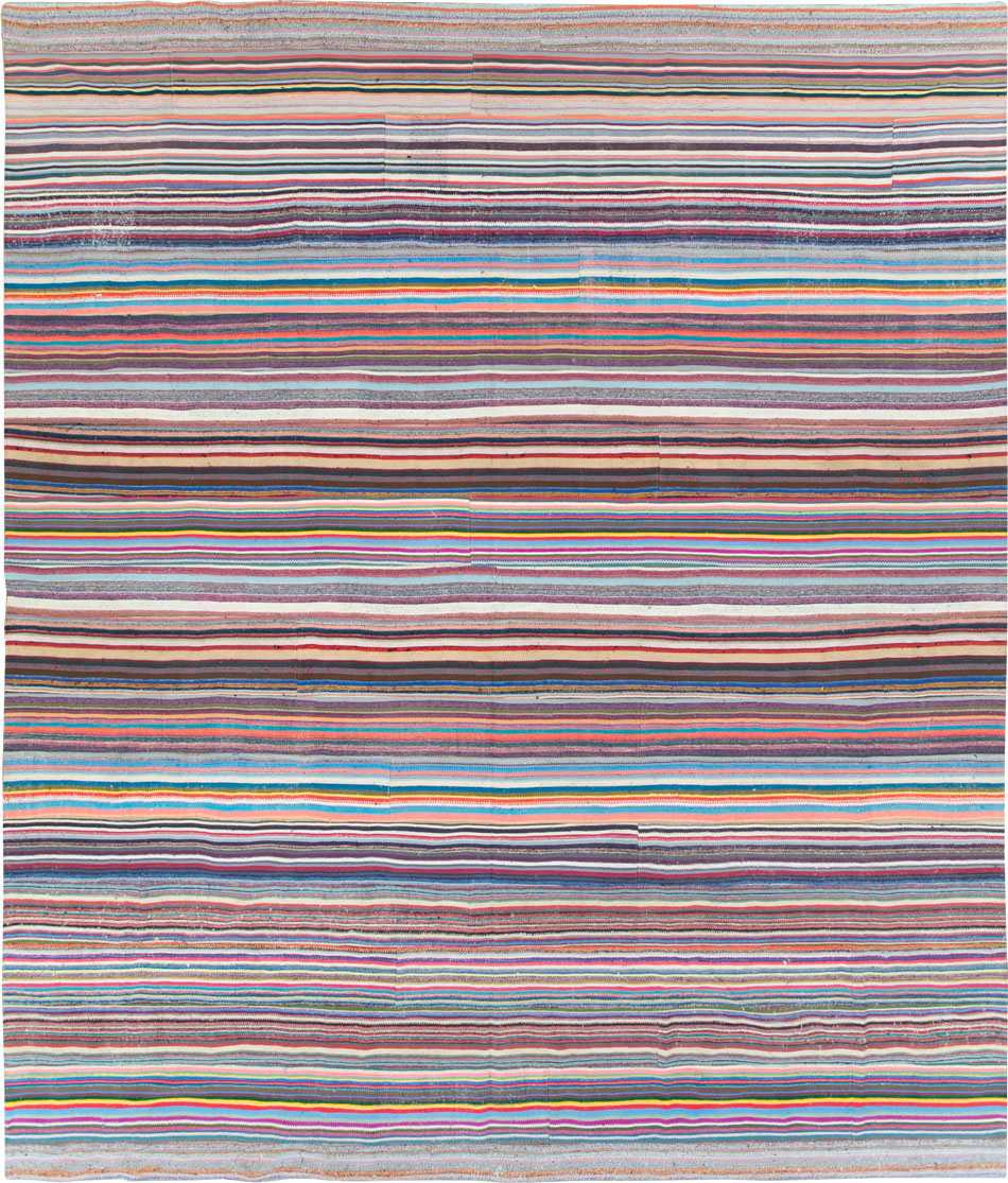 Vintage Turkish Flatweave Kilim , No.28252 - Gss