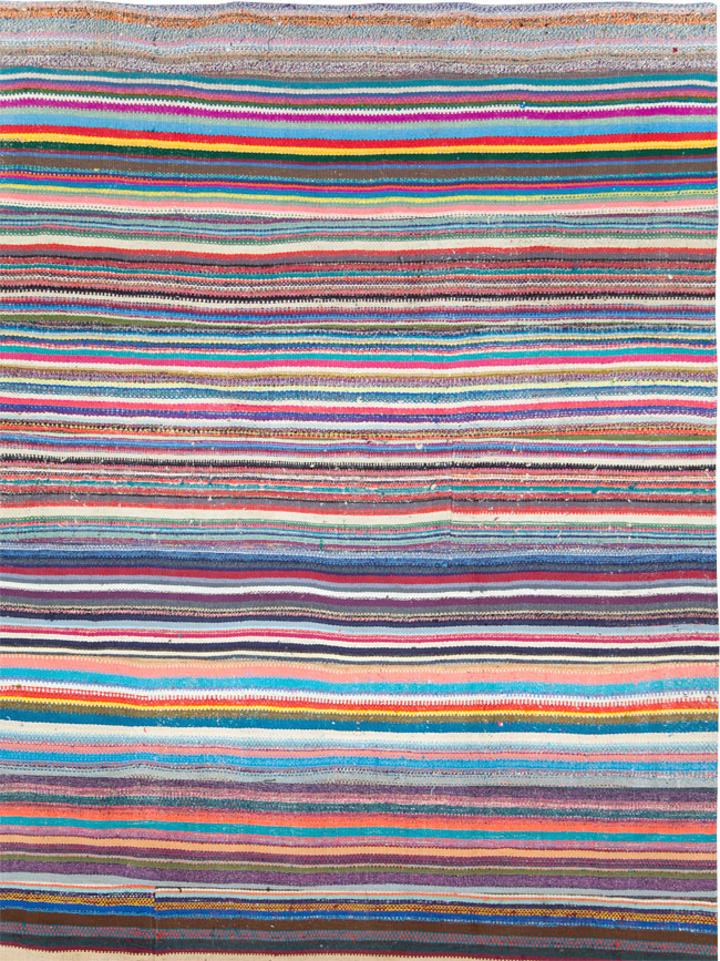 Vintage Turkish Flatweave Kilim , No.28252 - Gss