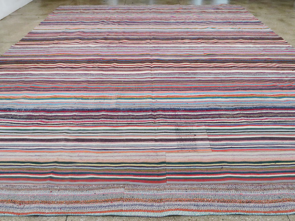 Vintage Turkish Flatweave Kilim , No.28252 - Gss