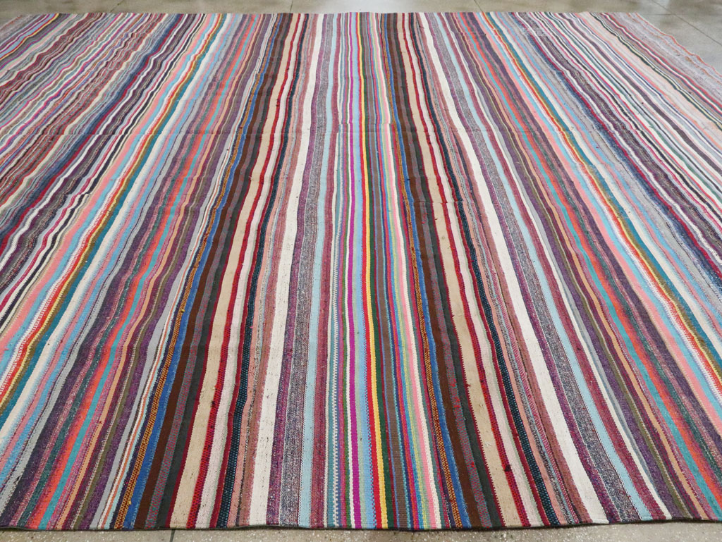 Vintage Turkish Flatweave Kilim , No.28252 - Gss