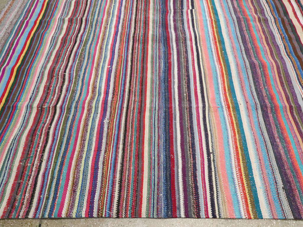 Vintage Turkish Flatweave Kilim , No.28252 - Gss
