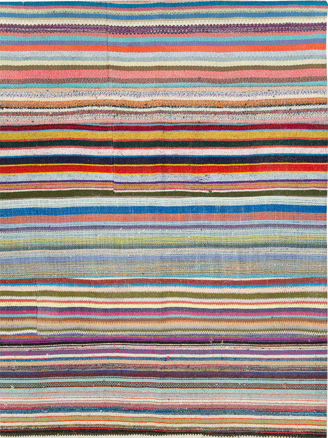 Modern Turkish Flatweave Room Size Carpet, No.28255 - Gss