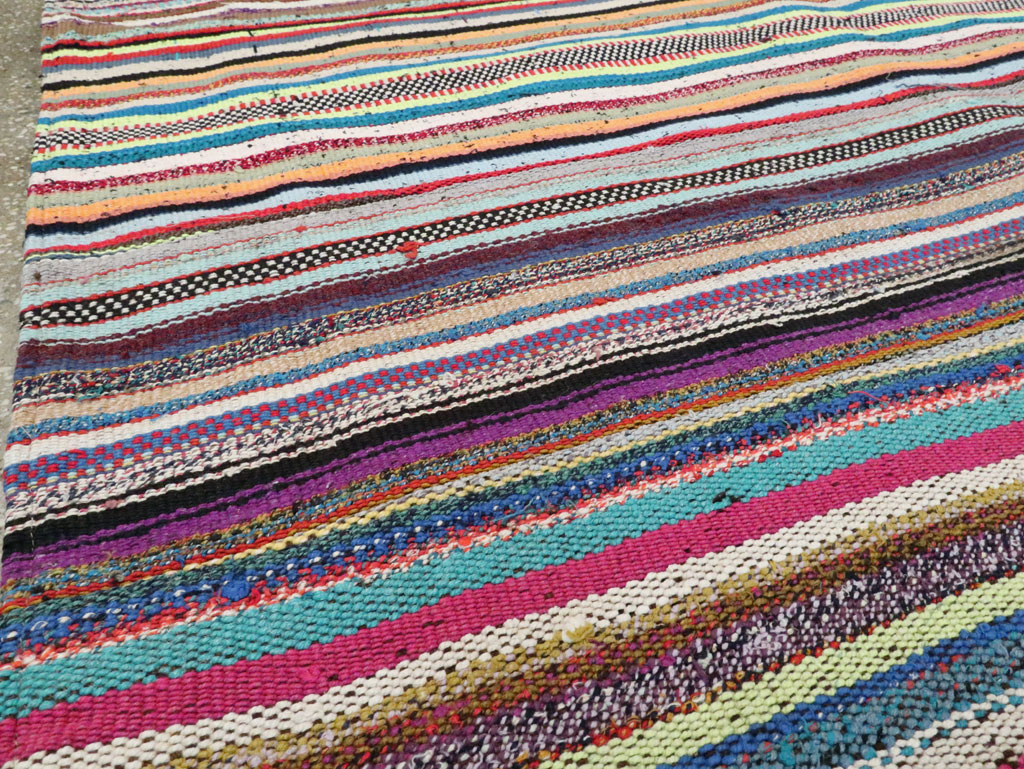 Modern Turkish Flatweave Room Size Carpet, No.28255 - Gss