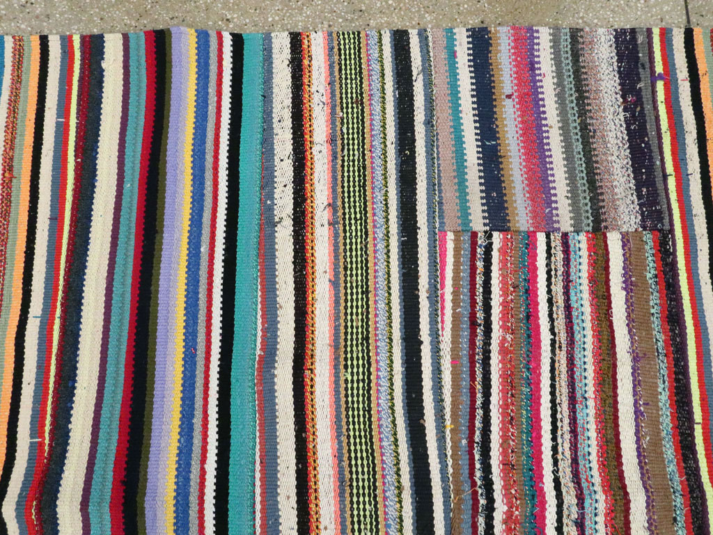 Modern Turkish Flatweave Room Size Carpet, No.28255 - Gss