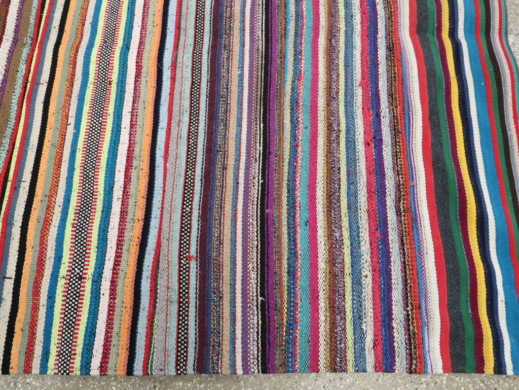 Modern Turkish Flatweave Room Size Carpet, No.28255 - Gss