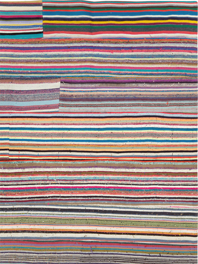 Modern Turkish Flatweave Room Size Carpet, No.28257 - Gss