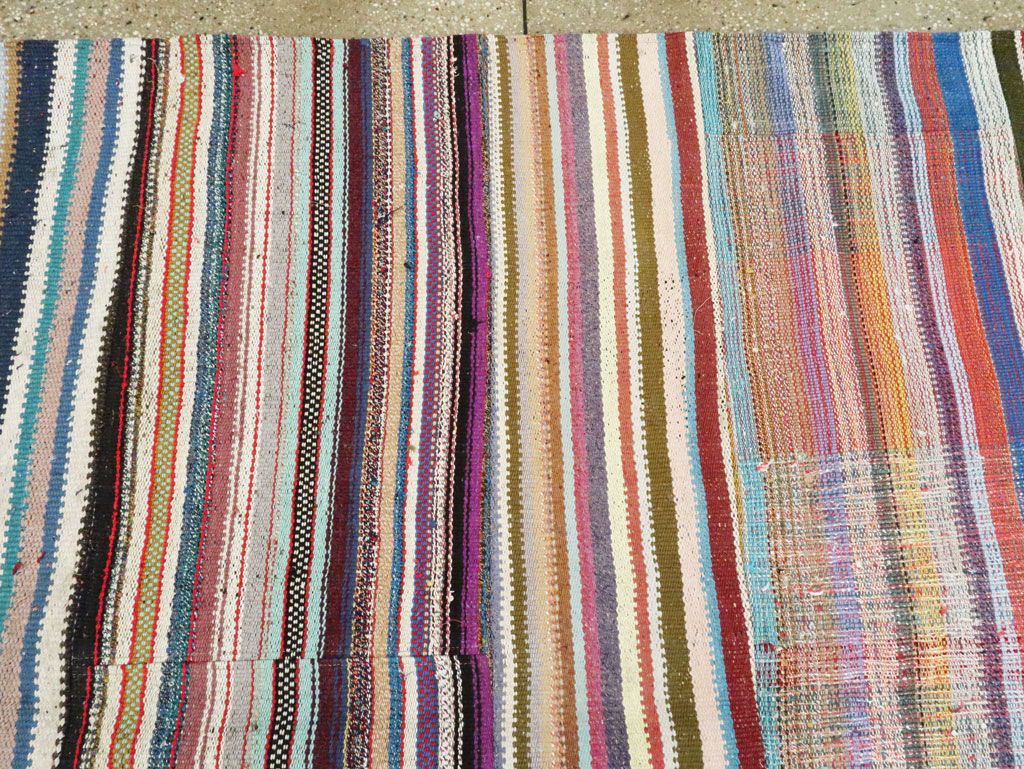 Modern Turkish Flatweave Room Size Carpet, No.28257 - Gss