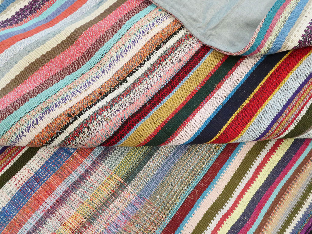 Modern Turkish Flatweave Room Size Carpet, No.28257 - Gss