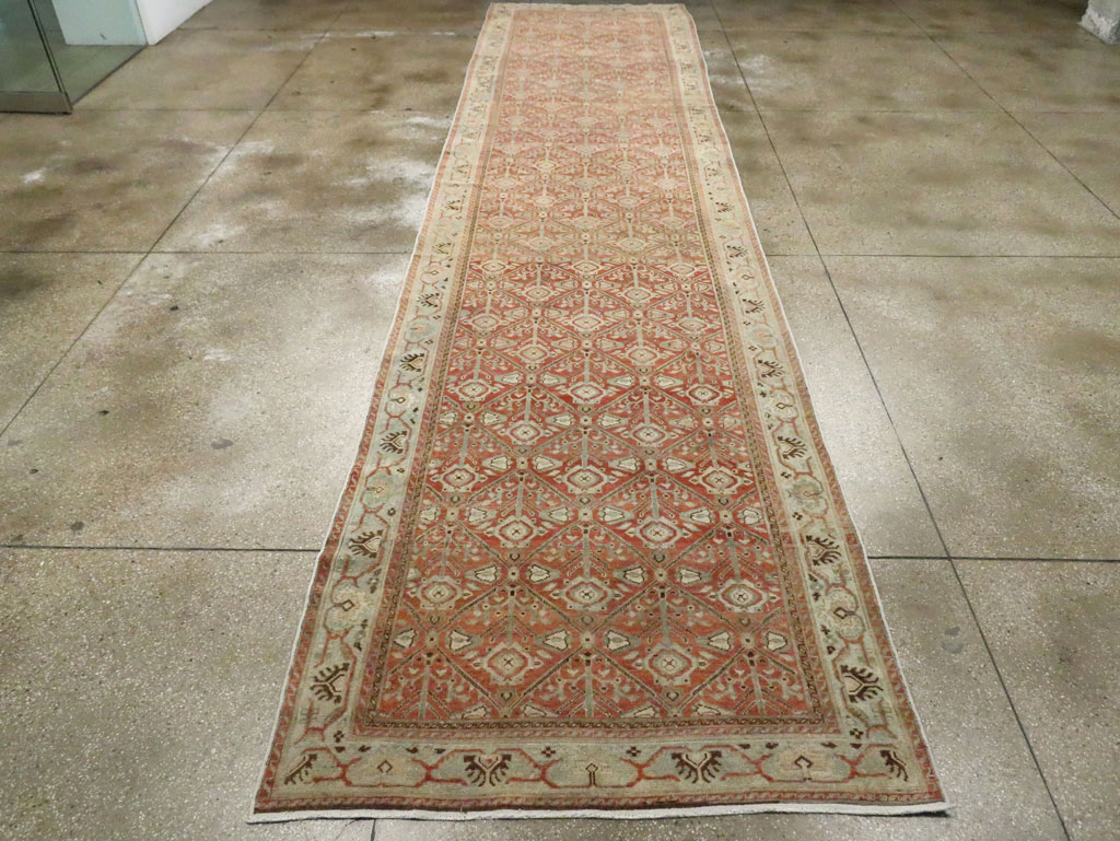 Antique Persian Malayer Wide Gallery Runner, No.28258 - Gss