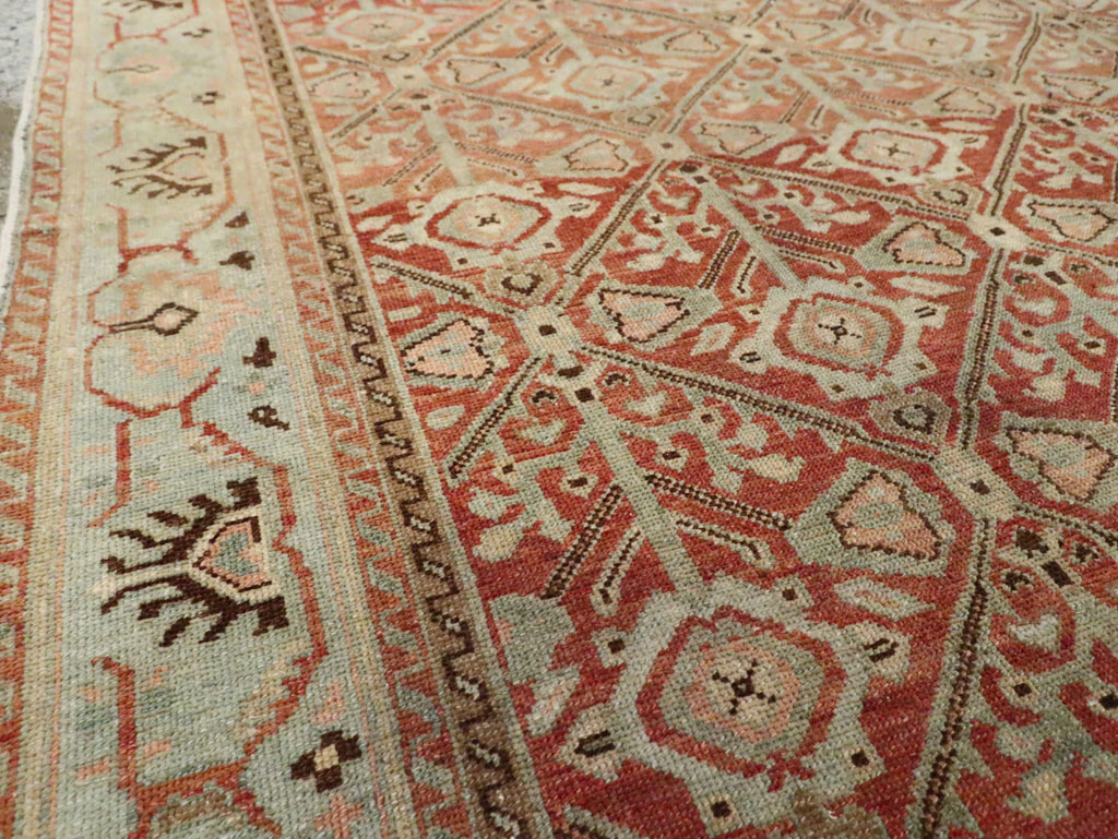 Antique Persian Malayer Wide Gallery Runner, No.28258 - Gss