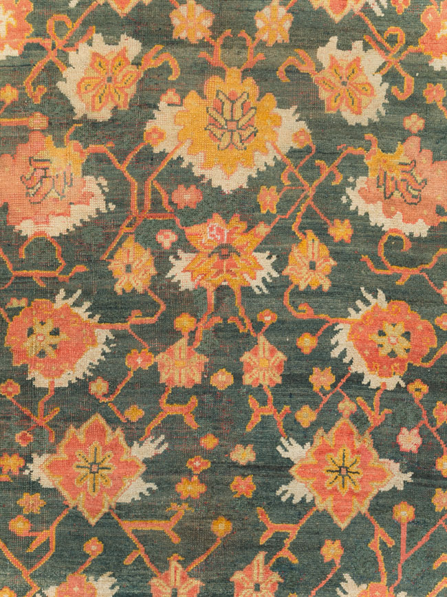 Antique Turkish Oushak Carpet, No.28266 - Gss