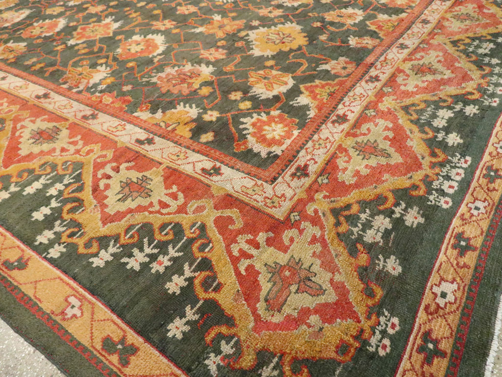 Antique Turkish Oushak Carpet, No.28266 - Gss