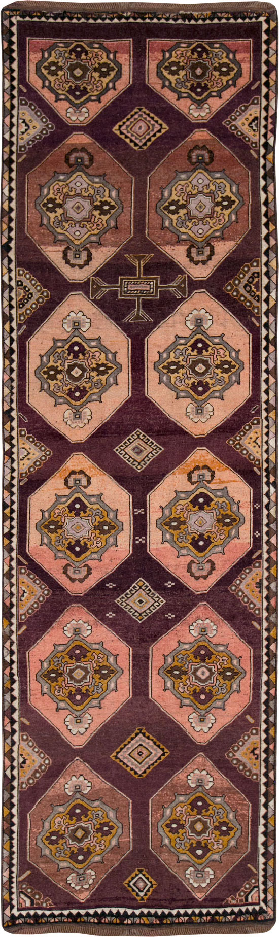 Vintage Turkish Anatolian Long Gallery Carpet, No.28269 - Gss