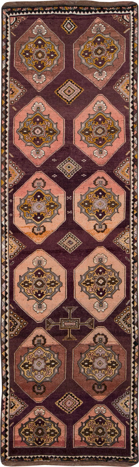 Vintage Turkish Anatolian Long Gallery Carpet, No.28269 - Gss