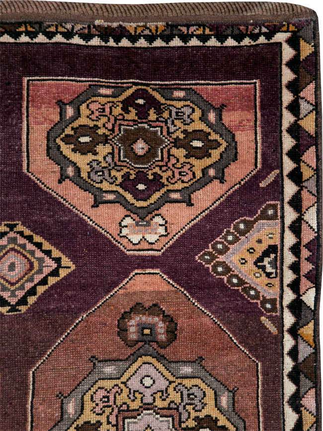 Vintage Turkish Anatolian Long Gallery Carpet, No.28269 - Gss