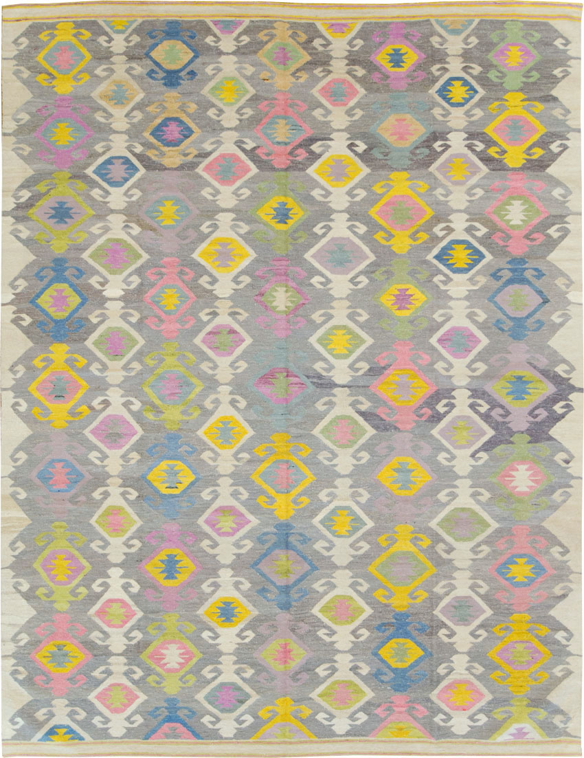 Modern Turkish Flatweave, No.28276 - Gss