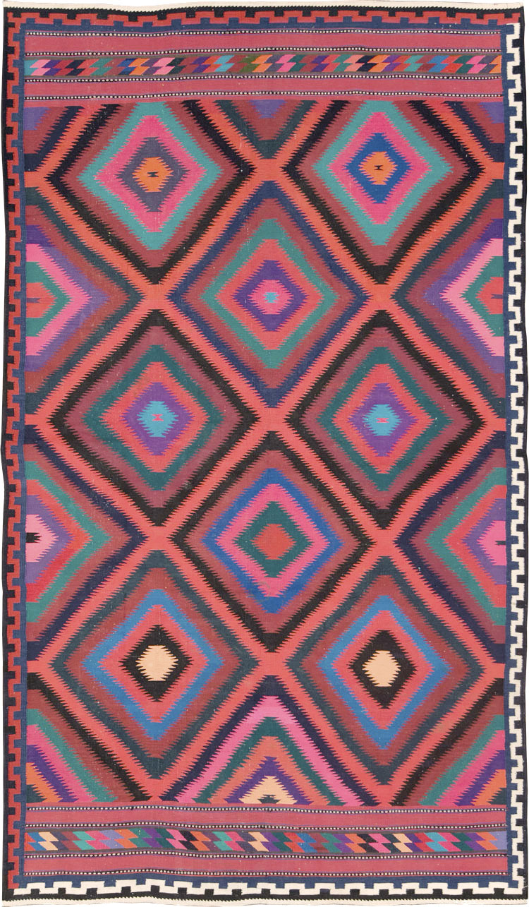 Vintage Persian Flatweave, No.28298 - Gss