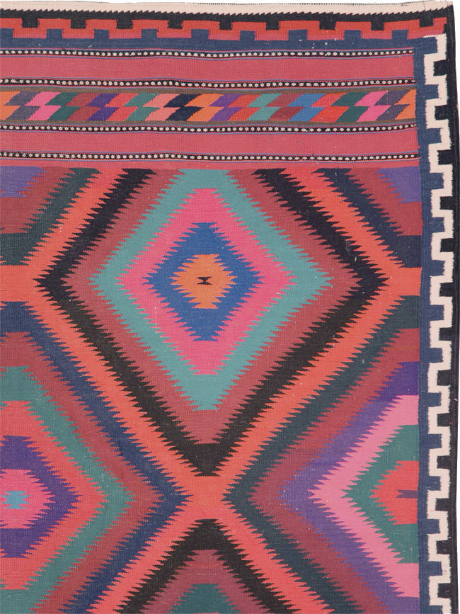 Vintage Persian Flatweave, No.28298 - Gss