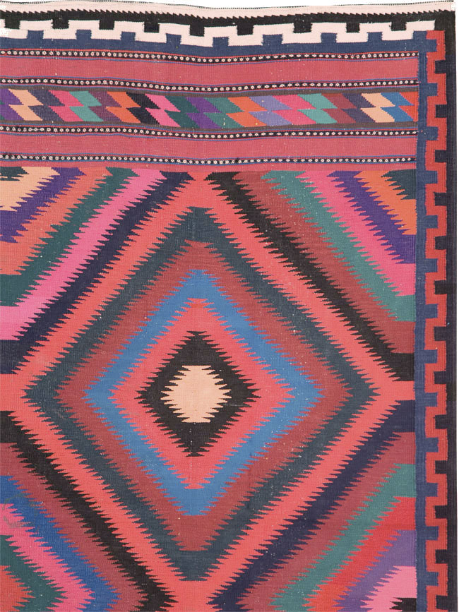 Vintage Persian Flatweave, No.28298 - Gss