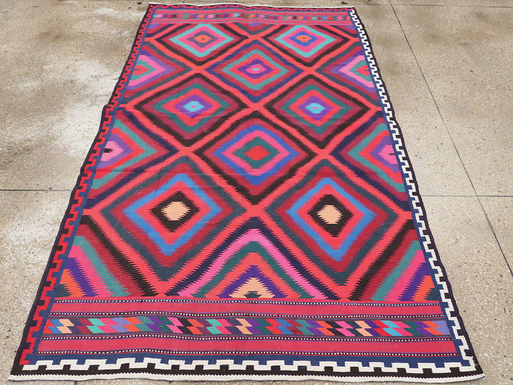 Vintage Persian Flatweave, No.28298 - Gss